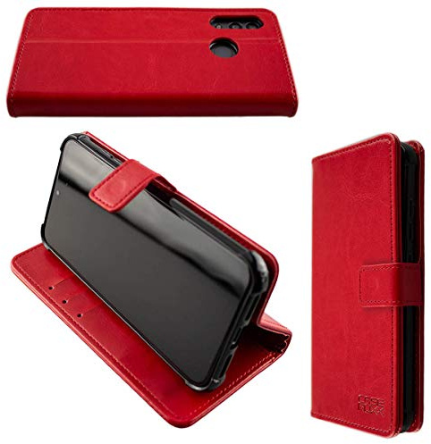 caseroxx Bookstyle-Case für Gigaset GS3, rot | Aufklappbare Buch-Schutzhülle mit Innenfächern und Rundumschutz für den Alltag, aus Kunstleder