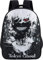Roffatide Anime Tokyo Ghoul Rucksack Polyester Schwarz Rucksack Gedruckte Büchertasche Schultasche