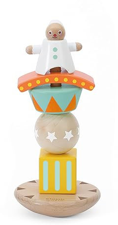 Classic World Stapelspiel Clown | Balancierspiel für Jungen und Mädchen | Kinderspielzeug aus Holz | Activity Spiel | Babyspielzeug ab 12 Monaten | Balanciersteine für Kinder | Stapelturm Baby