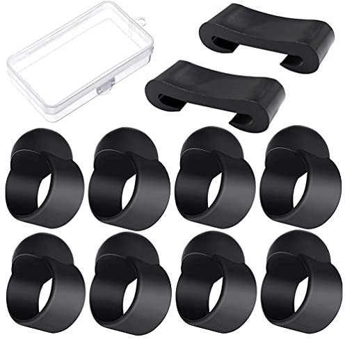 Milisten 8 x Zungentrommel-Fingerplektren mit Schlägelhalterung, Aufbewahrungsbox, Handpan Perkussionsinstrument-Zubehör