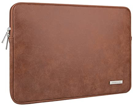 RAINYEAR 13 Pollici Custodia Protettiva per Laptop PC Sleeve Impermeabile Caso Synthetic Pelle Scamosciata Borsa,Compatibile MacBook 13,6 M2 A2681 13,3 A2338 Air Pro M1 A2337 A2251 A2289,Marrone