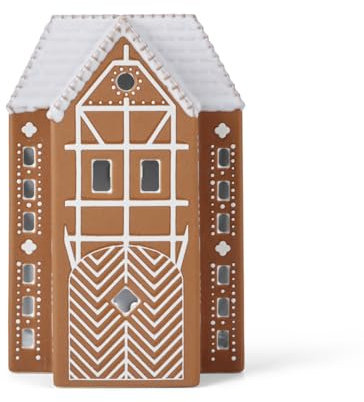 Kähler Designer Lebkuchen Gingerbread Lichthaus aus Steingut in braun, Höhe: 17cm, handgefertigt