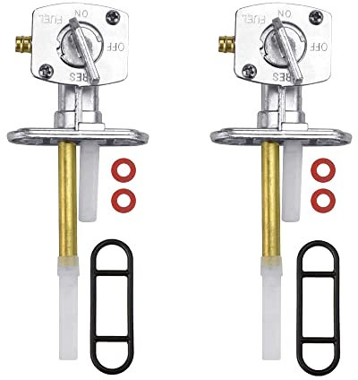FAVENGO 2X Grifo Gasolina para Moto de la Salida 6mm grifo para garrafas de gasolina Filtro Valvula Interruptor Tanque de Gasolina Grifo Combustible Valvula de Cierre Compatible con Yamaha Grizzly ATV