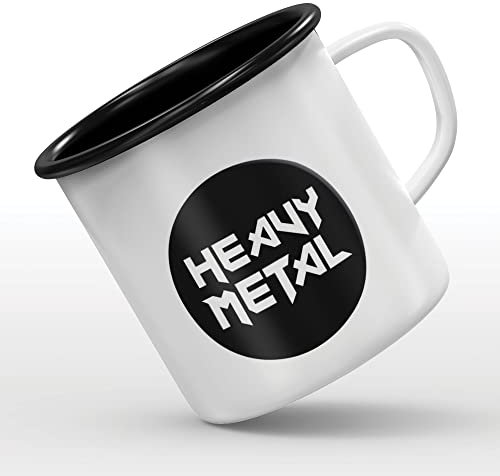 Mygoodprice MUG tasse émaillée au motif Heavy Metal