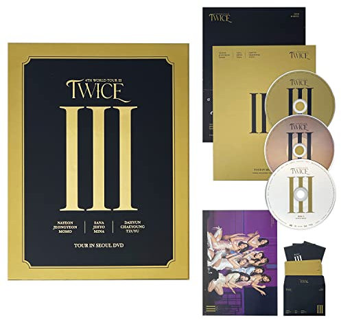 TWICE - 4TH WORLD TOUR Ⅲ IN SEOUL DVD [3 DISCS] Photobook + 3 DISCS + Photocard Set + Unit Polaroid Set + Mini Poster + Poster