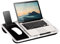 LAPGEAR Home Office Lap Desk - Left-Handed - with Mouse Pad, Device Ledge, and Phone Holder - White Marble - Fits up to 15.6 Inch Laptops - Style No. 91411