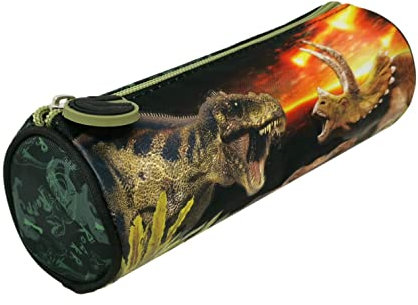 Theonoi Kinder Federmäppchen/Federmappe/Schlamperetui/Federtasche/Etui Geschenk zum Schulanfang Schultüte (Dinosaurier Dino)