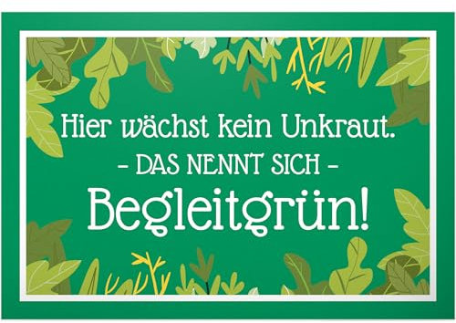 DankeDir! Hier wächst kein Unkraut Schild - 30 x 20 cm - Garten Haustüre Spruch Spruchschild Geburtstagsgeschenk Türschild Hobbygärtner - Nachbarn Freunde Geschenkidee Geschenk Gärtner