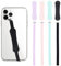 OLYCRAFT 4 Sets Silicone Elastic Loop Phone Grip - Universal Silicone Finger Strap Reusable Hand Holder for Most Phone Cases - Black/Pink/Purple/Mint Green