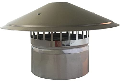 Schornsteinabdeckung Einsteck,Schornsteinaufsatz Luftungsaufsatz,Kaminaufsatz,Schornsteinhaube,Edelstahl Schornsteinabdeckung, für Ofenrohre Kamin Edelstahl,160-mm