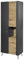 LINE Badezimmer Hochschrank in Anthrazit, Artisan Eiche Optik - Badezimmerschrank Bad Schrank mit viel Stauraum - 69 x 190 x 39,5 cm (B/H/T)