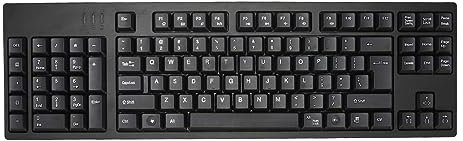 Luqeeg 109 Tasten Linkshänder-Tastatur, Ergonomische Computertastatur in Voller Größe für Business Accounting Designer, Tragbare Bürotastatur für Linkshänder, Micro-USB-Anschluss, Schwarz