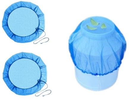 KAYEF Rete 2 pezzi filtraggio acqua piovana con coulisse raccolta acque piovane, rete regolabile per barili di pioggia, rete di protezione contro foglie, zan