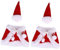 ifundom 4-teiliges Weihnachts-weinflaschenhüllen-set 4-tlg. Rote Wollkleidung Flaschenset Hut Flaschenschutz Für Weihnachtsdekoration