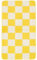 RugVista Luca Chess Badematte - Gelb/Naturweiß Teppich 67x117 Moderner Teppich