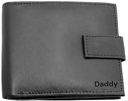 RAS WALLETS | Custom Personalised RFID Blocking Gents Wallet, Credit Card Holder & Money Organisers for Men with ID Window & Side Zip Coin Pocket #44 (Black)