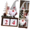 Ciieeo 1stück Holz Weihnachtsmann Mit Grauem Hut Weihnachtsdekoration Countdown-kalender Tischaccessoire Für Festliche Atmosphäre Für Zuhause Und
