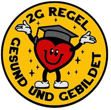 Sammys Shirt Store 2 G Regel Gesund und Gebildet BUNT Aufkleber 4,5 cm
