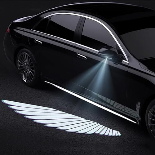 YWNYT 2pcs Side Rearview Mirror Welcome Lights, Angel Wing Door LED Universal Projector Lights Courtesy Puddle Light, Side Mirror Light Car Accessories for All Brands All Models