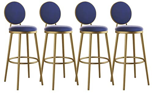 Junpllvic Barstühle Satz von 4 Pub Höhe Zähler Höhe Stühle für das Esszimmer, Samt Küche Zähler Insel Hocker, hohe Frühstück Barhocker für Esszimmer, Küche, Theke