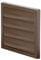 Awenta 6 inch / 150 mm External Gravity Grille - Brown Air Vent Cover with Shutters - Ducting Exhaust Hood Vent. Extractor Fan Back Draught Covers with Flaps, Outdoor Wall Ventilation Air Cap.