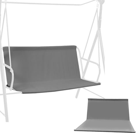 Replacement Swing Seat Cover, Garden Swing Chair Cover, Patio Swing Seat Replacement Covers, 600D Oxford Fabric, it for 2&3-seater Swing Chair (Grey/138 * 50 * 50cm)
