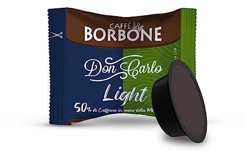 Caffè Borbone Don Carlo, Light Coffee Blend, 50% less caffeine than the Blue Blend - 50 Capsules - Compatible with Lavazza®* A Modo Mio®* coffee machines for domestic use