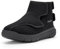 FitVille Extra Weit Herren Hausschuhe mit Klettverschlussn Warm Senioren Winter Boots Schwarz 44 EU X-Weit