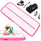 Tumbling Gymnastics Mat Inflatable 13.3ft Gym Tumble Mats 8 Inch Thickness for Home Use/Training/Cheerleading/Yoga/Water Fun with Electric Pump, pink 4m