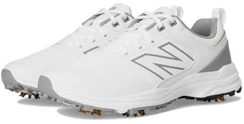 New Balance Golf Shoe Men's Brighton v2, White/Grey 9 Medium