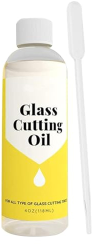 jlceh Olio da taglio per tagliavetro,Olio da taglio per vetro colorato - Fluido per punte da trapano per vetro | Olio da taglio da 120 ml multiuso e facile da usare per una serie di taglierini per
