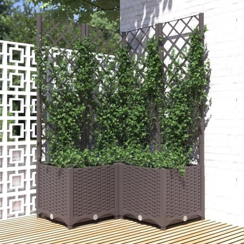 Tino Tech Macetero con enrejado, 80 x 80 x 136 cm, polipropileno, para verduras, jardinera, jardinera, jardinera, jardinera, jardinera, jardinera, jardinera, jardinera, jardinera, jardinera,