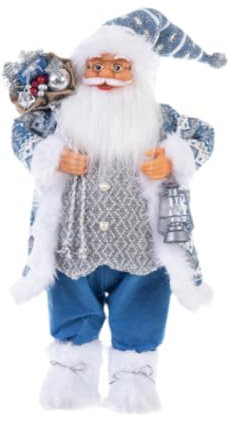 Perfeclan Weihnachtsmann-Statue, 23,6 Zoll, Stehende Weihnachtsmann-Figur für Neujahr, Zimmer, Außenbereich