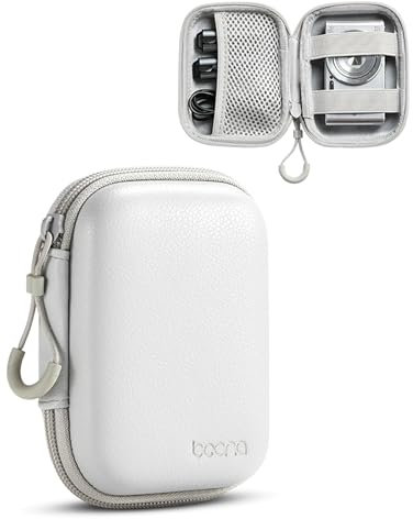 Linpr Digital Camera Case Compatible with CAMKORY/for Kodak PIXPRO/for Lecran/for VAHOIALD/for Canon IXUS 285 HS, Small Travel Cameras Storage Holder for Accessories SD Card (Light Grey)