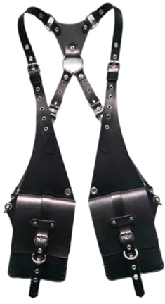 Dickly Medieval Leder Fanny Pack Gürteltasche für Männer, Outdoor Holster Pouch Taschen Handytasche Unterarm Umhängetasche Crossbody Geldgürtel Nordic Retro für Reisen Camping Wandern, Style i