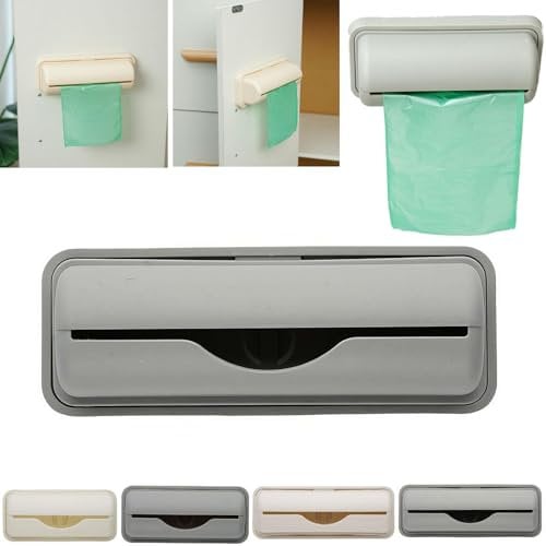 Garbage Bag Storage Box,Wall Mount Garbage Bag Dispenser for Bottom of Can,Trash can Liner Dispenser,Bin Liner Dispenser Trash Bag Holder,No Punching Garbage Bag Dispenser for Kitchen Bathroom Toilet