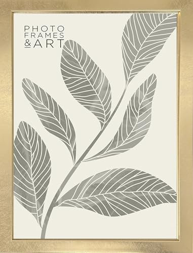 pf+a REAL GLASS Classic Gold Picture Frames - Gold, A4 Picture Frame - A4 (21x29.7cm) Certificate Frame