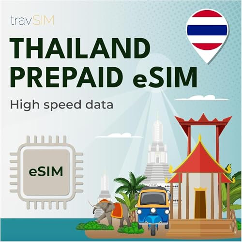 travSIM Thailand eSIM | Unbegrenzte Mobile Daten | Funktioniert auf iOS- und Android-geräten | Der plan auf Dieser eSIM für Thailand ist 30 Tage lang gültig