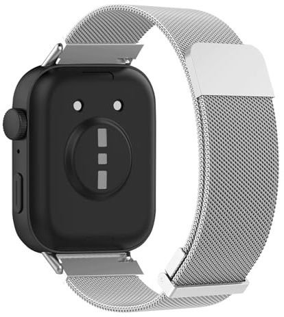 RanBluu Metallo Cinturino per Huawei Watch Fit 4 Pro/Watch Fit 4 / Wacth Fit 3, Cinturini Doppie Magnetiche, Cinturino di Ricambio in Acciaio Inox, Argento