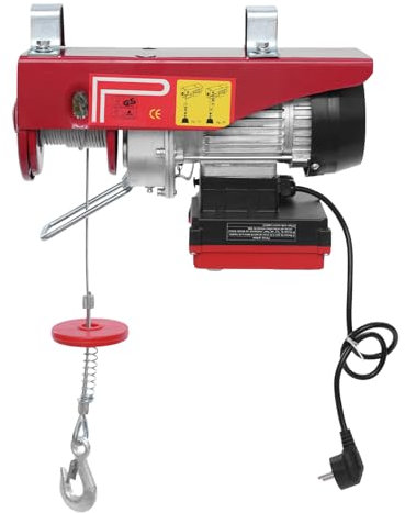 Treuil électrique avec télécommande, 125 kg à 250 kg de hauteur de levage 12 m, palan électrique 550 W 220 V, 10 m/min