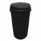 simpa 50 Litre 50L Black Plastic Touch Top Kitchen Bin Dustbin with Gloss Finish.