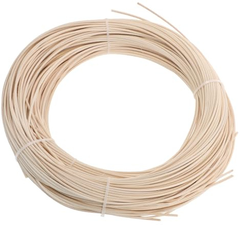 TOGEVAL Natural Rattan Webbing Round Cane Weaving Replacement Strip for Rattan Furniture Repair Wicker Sofa Chair Patio Fix Kit