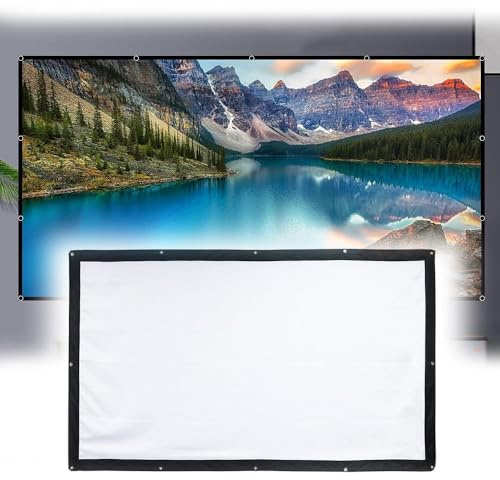 SMELEDFCFK Toile De Projection Portable Écran De Film 100 150 200 300 Pouces Ecran Videoprojecteur Pliable pour Extérieur Camping Fête(300inch-16:9)