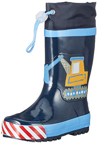 Playshoes Stivali di Gomma Unisex - Bambini e ragazzi, Blu (Cantiere), 20/21 EU