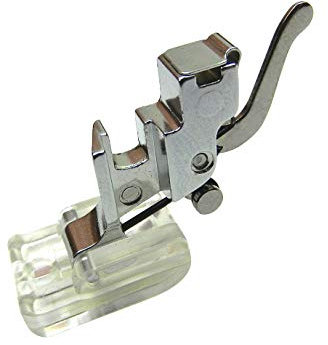 Reißverschlussfuß (nahtverdeckter) transparenter Nähfuß + Nähfußhalter für Necchi 270/524/559 Nähmaschine