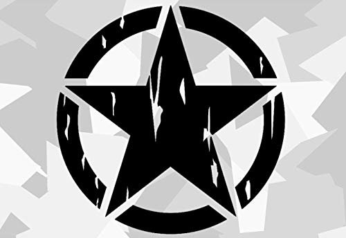 HR-WERBEDESIGN 2X US Army Stern Retro Sticker Auto Ca Aufkleber Ratte Star Stern Oldschool …