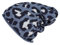 Zwillingsherz Slouch-Beanie-Mütze im Leo Design mit Kaschmir - Hochwertige Strickmütze für Damen Mädchen - Hat - Pailletten Stern - One Size - Sommer Herbst und Winter - blau