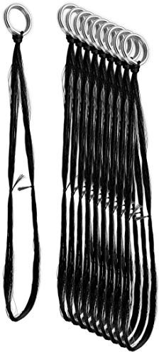 Storfisk fishing & more Hornhecht Seidenfäden mit Springring zur Montage an Blinkern - zuverlässiges Hilfsmittel zum Angeln auf Hornhechte, Farbe :Schwarz