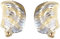 Breite Klappcreolen Gold 585 bicolor Ohrringe Creolen Gold 14kt Ohrschmuck Hobra-Gold