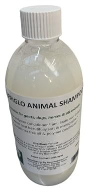 Capriglo Animal Shampoo 480ml – Premium All-in-One Grooming Solution with Tea Tree Oil & Lanolin – Anti-Static & Non-Irritant – Suitable for Dogs, Horses, Goats & More